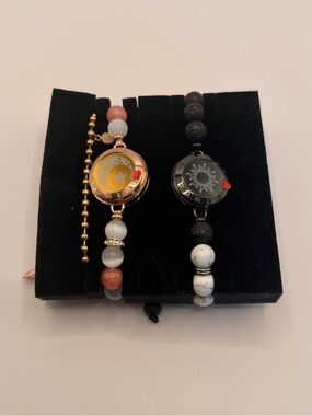 Long Distance Touch Bracelets for Couples, Smart Light up & Vibration Love Jewel